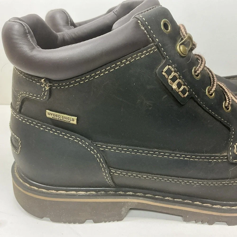 Rockport Hydro-Shield Waterproof Chukka Boots Mens Sz 9.5 Brown Leather Hiking